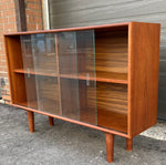 REFINISHED Danish MCM Teak Display Bookcase 47.5