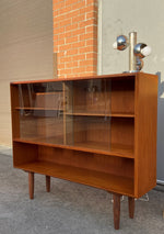 REFINISHED Mid Century Modern Teak Bookcase Display 48