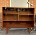 REFINISHED Mid Century Modern Teak Bookcase Display 48