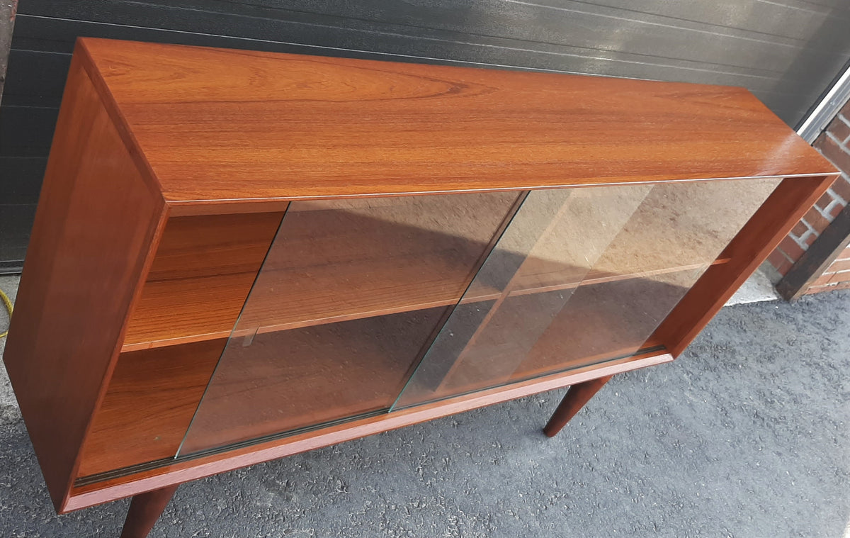 REFINISHED MCM Teak Display Bookcase 5 ft PERFECT