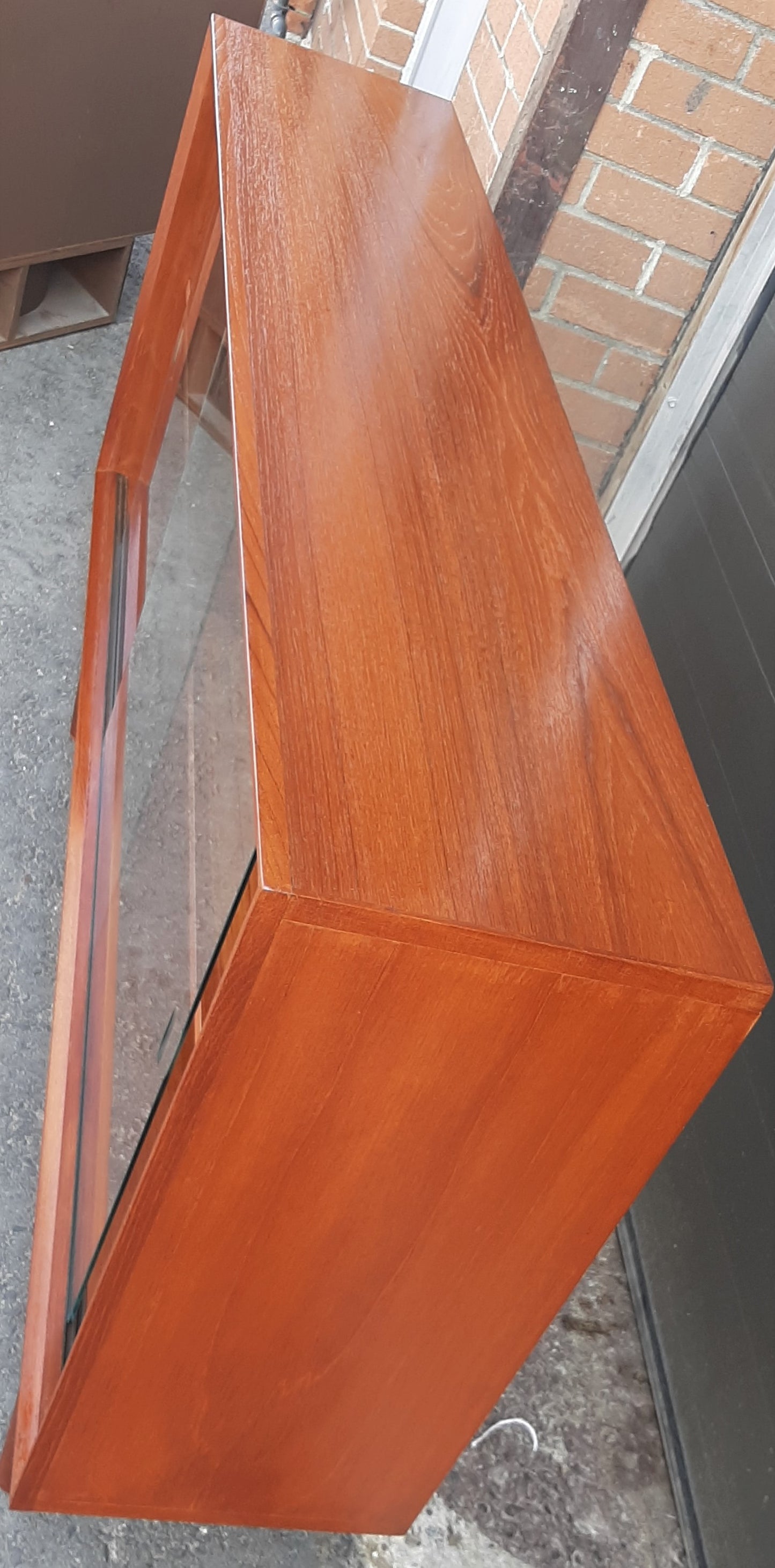 REFINISHED MCM Teak Display Bookcase 5 ft PERFECT