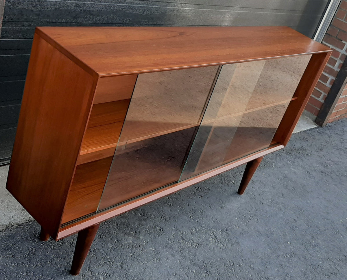 REFINISHED MCM Teak Display Bookcase 5 ft PERFECT