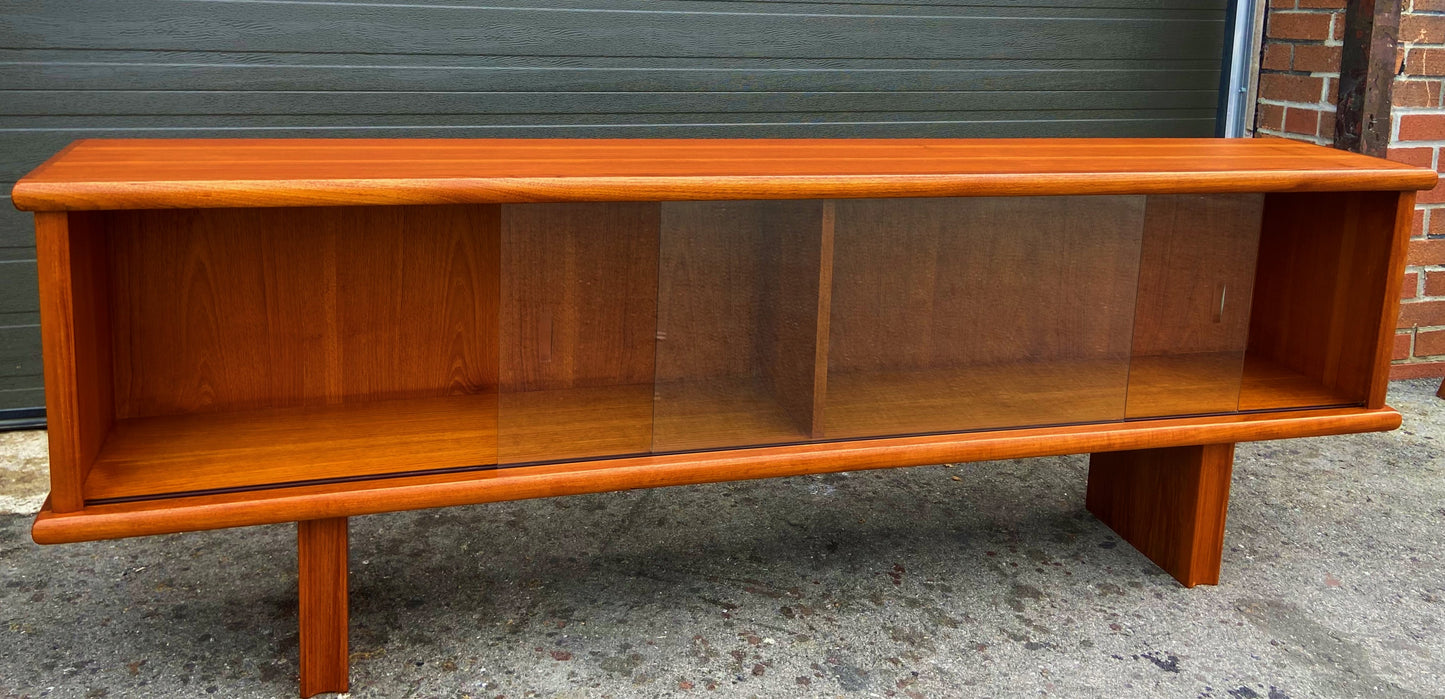 REFINISHED Mid Century Modern Teak Bookcase by Huber, 73.5", Perfect