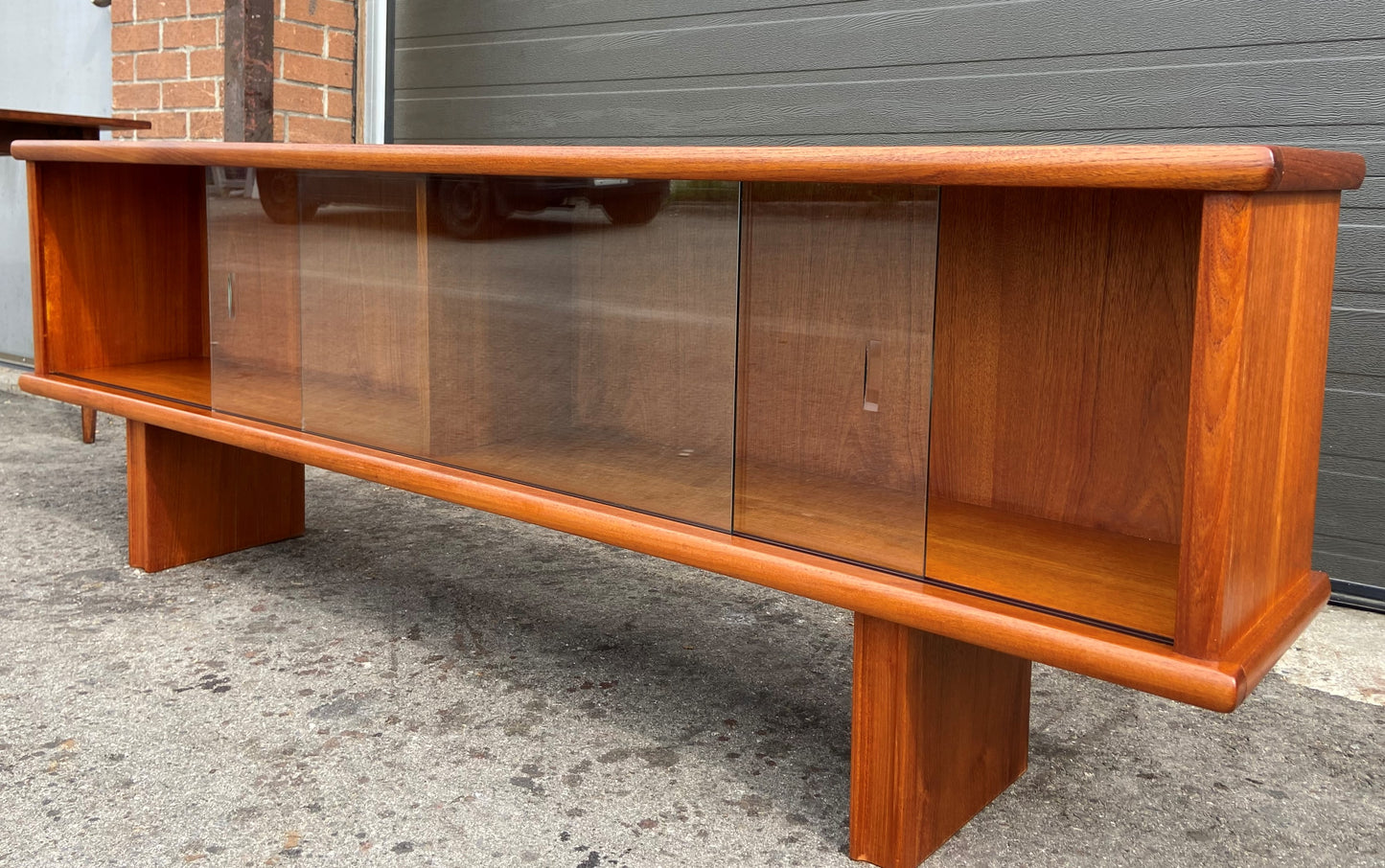 REFINISHED Mid Century Modern Teak Bookcase by Huber, 73.5", Perfect
