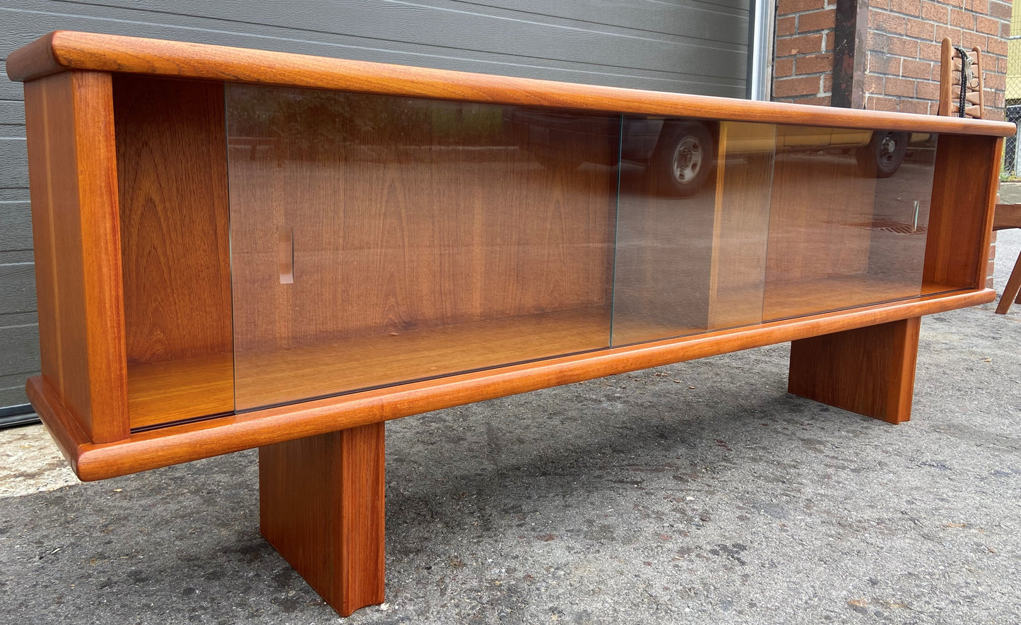 REFINISHED Mid Century Modern Teak Bookcase by Huber, 73.5", Perfect