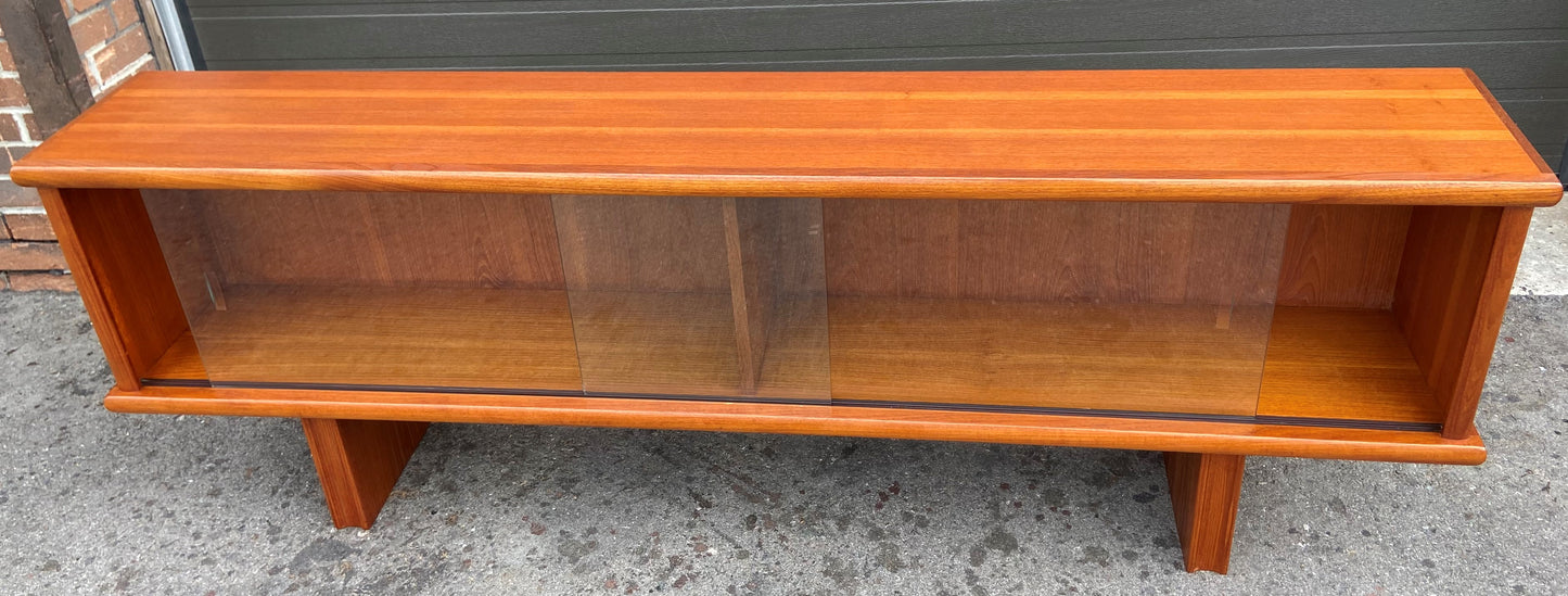 REFINISHED Mid Century Modern Teak Bookcase by Huber, 73.5", Perfect