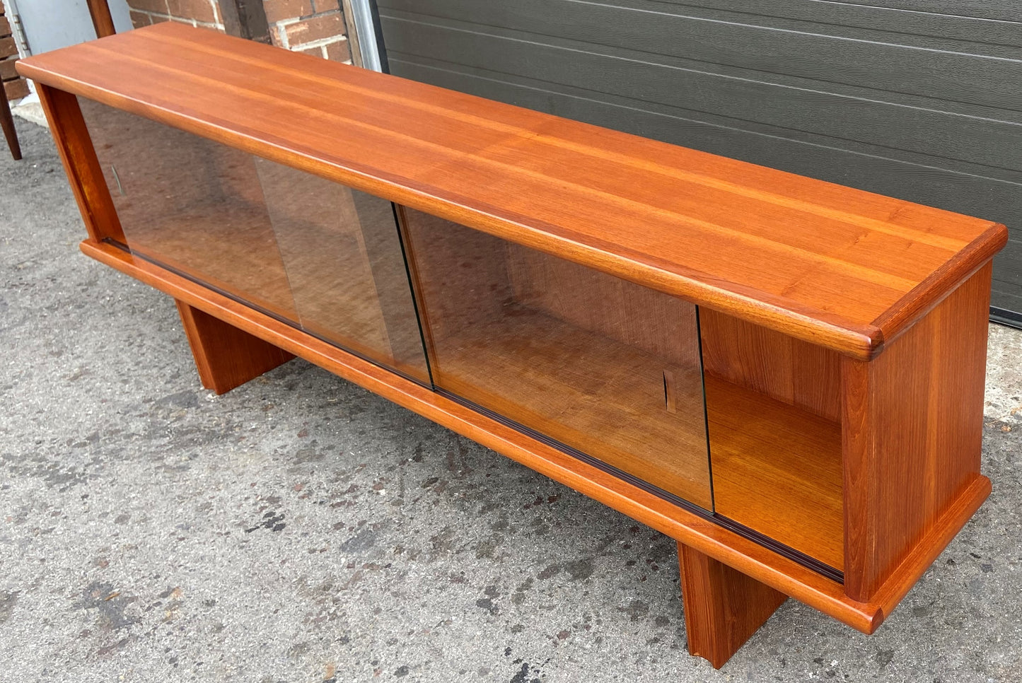 REFINISHED Mid Century Modern Teak Bookcase by Huber, 73.5", Perfect