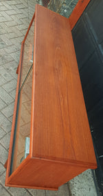 REFINISHED MCM Teak Bookcase Display Media Console 5 ft, Perfect 4