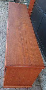 REFINISHED MCM Teak Bookcase Display Media Console 5 ft, Perfect 8