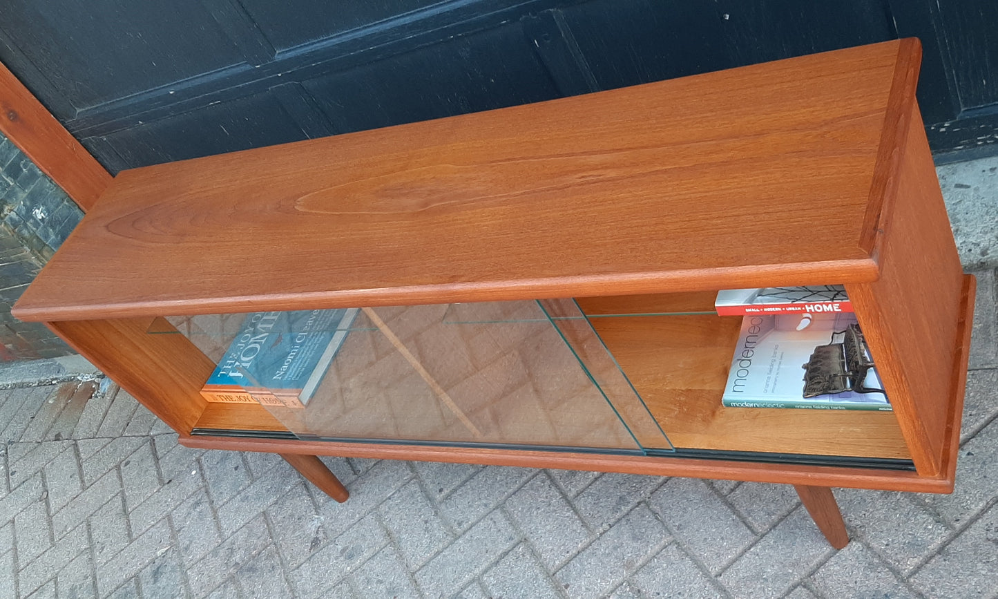 REFINISHED MCM Teak Bookcase Display Media Console 5 ft, Perfect