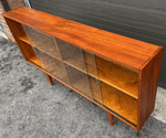 REFINISHED Mid Century Modern Teak Bookcase Display Narrow 60