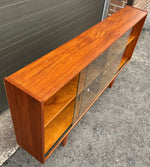REFINISHED Mid Century Modern Teak Bookcase Display Narrow 60