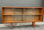 REFINISHED Mid Century Modern Teak Bookcase Display Narrow 60