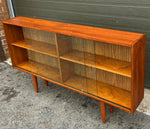 REFINISHED Mid Century Modern Teak Bookcase Display Narrow 60