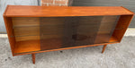 REFINISHED Mid Century Modern Teak Bookcase Media Console 70.5