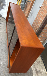 REFINISHED Mid Century Modern Teak Bookcase Media Console 70.5