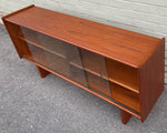 REFINISHED Mid Century Modern Teak Display Media TV Console 55
