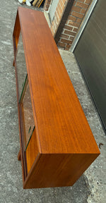 REFINISHED Mid Century Modern Teak TV Console Display 72