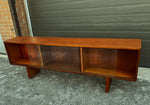 REFINISHED Mid Century Modern Teak TV Console Display 72