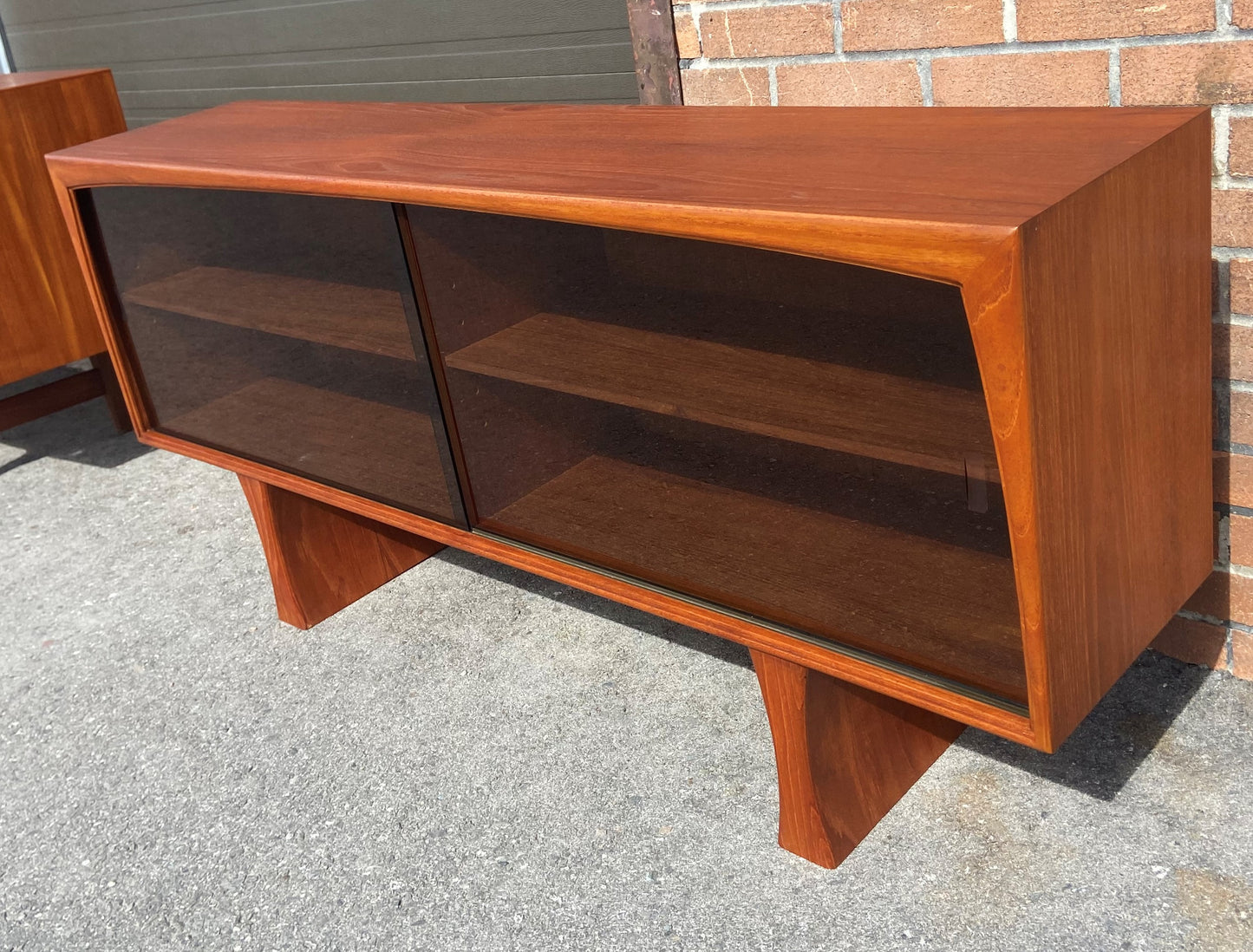 REFINISHED Mid Century Modern Teak Media TV Console 5 ft Perfect