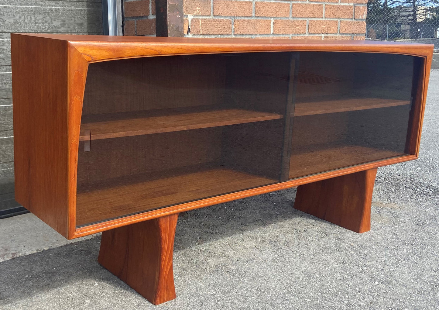 REFINISHED Mid Century Modern Teak Media TV Console 5 ft Perfect