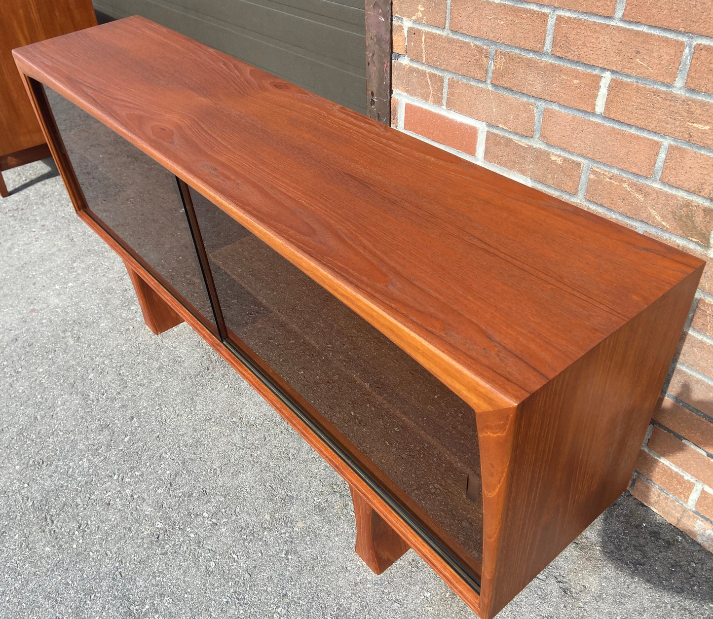 REFINISHED Mid Century Modern Teak Media TV Console 5 ft Perfect