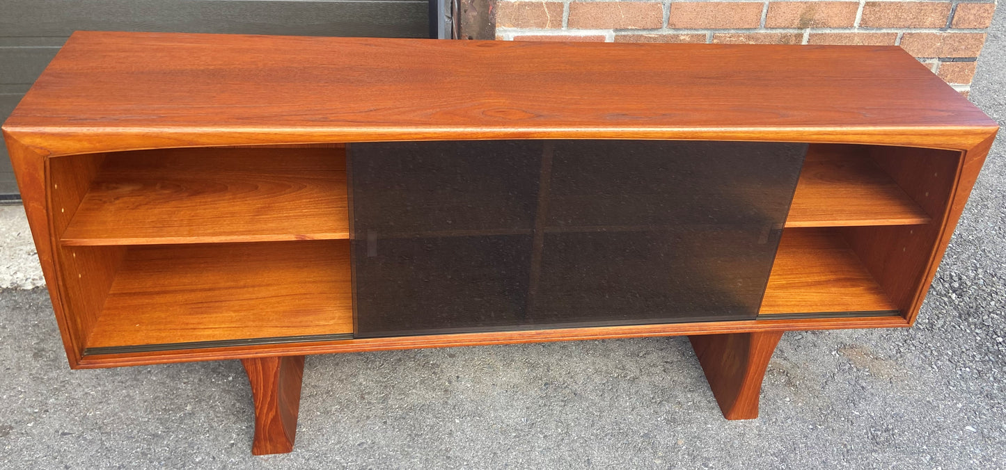 REFINISHED Mid Century Modern Teak Media TV Console 5 ft Perfect