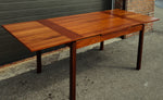 REFINISHED Mid Century Modern Teak Table Draw Leaf by RS Associates 51