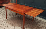 REFINISHED Compact MCM Teak Draw Leaf Table 51