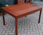 REFINISHED Compact MCM Teak Draw Leaf Table 51
