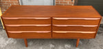 REFINISHED Mid Century Modern Teak Dresser 6 Drawers, Narrow 2