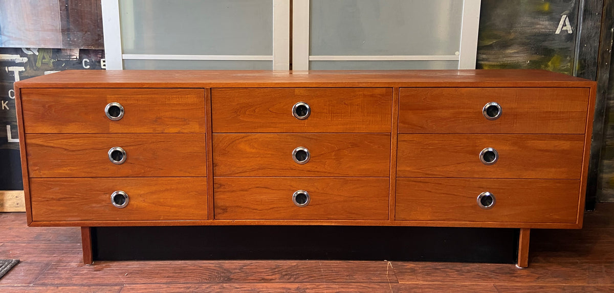 REFINISHED Mid Century Modern Teak Dressers 9 drawers & 5 Drawers, Narrow