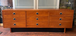 REFINISHED Mid Century Modern Teak Dressers 9 drawers & 5 Drawers, Narrow 4