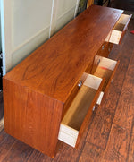 REFINISHED Mid Century Modern Teak Dressers 9 drawers & 5 Drawers, Narrow 5