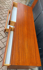 REFINISHED MCM Teak w Rosewood Low Dresser/ TV Console by Reff/ Knoll, 63