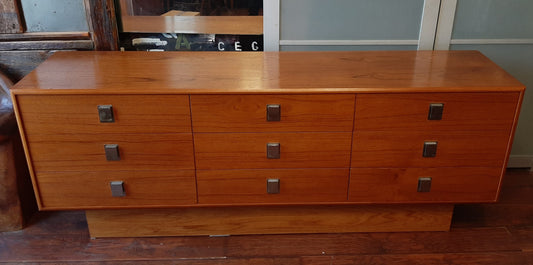 REFINISHED MCM Teak Set: Wardrobe and Dresser 9 Drawers- SUPER SALE - Mid Century Modern Toronto