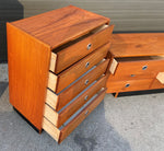RESTORED Mid Century Modern Teak Dresser and Tallboy 5