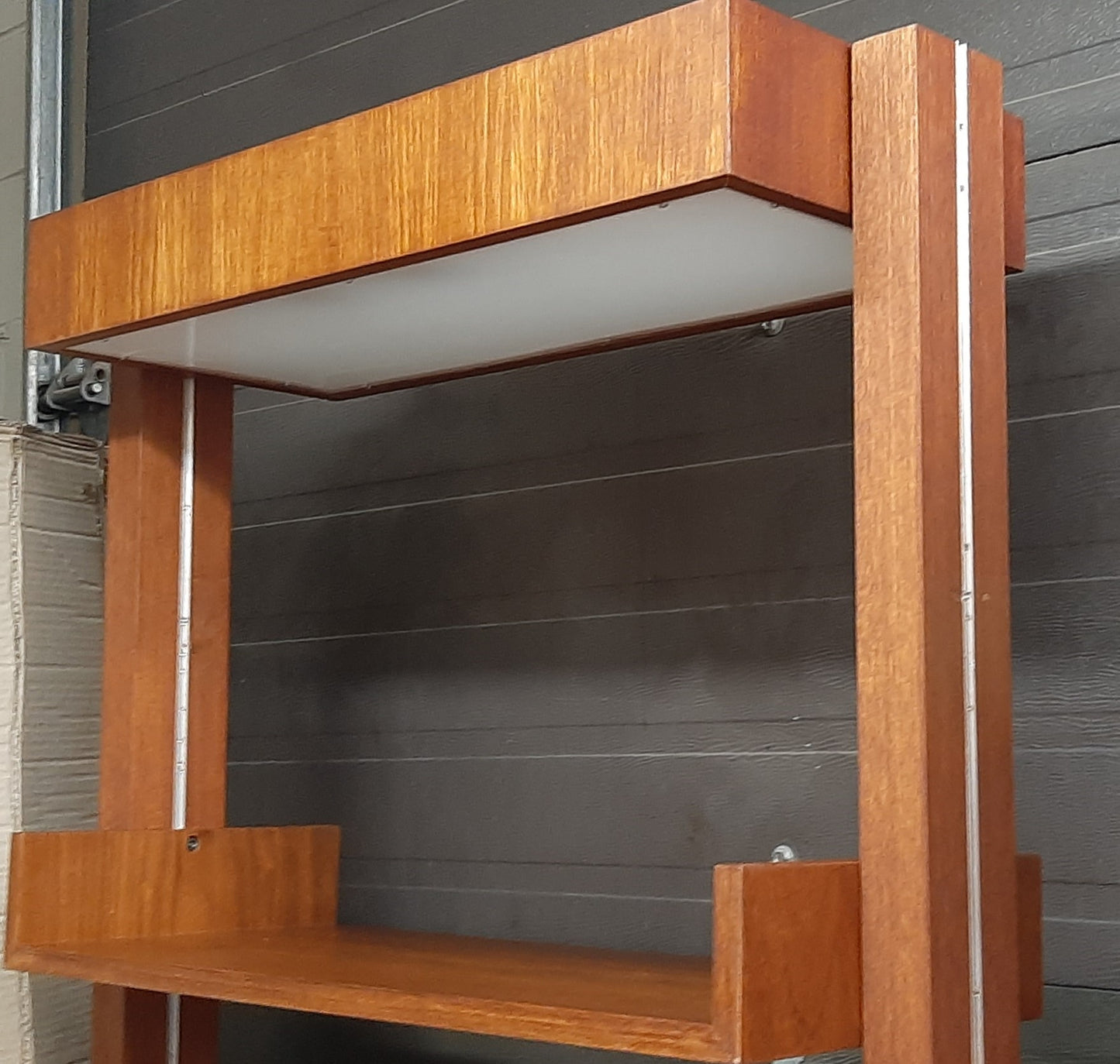 REFINISHED MCM Teak Freestanding Modular Wall Unit