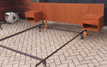 RESTORED Teak MCM Headboard w 2 floating nighstands for Queen Bed L 94.5