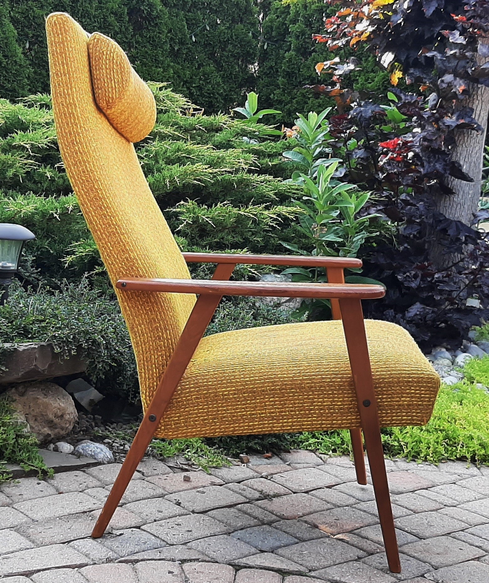 Mid century modern online high back chair