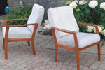 REFINISHED REUPHOLSTERED Pair of Mid Century Modern Teak Armchairs,  Perfect 9