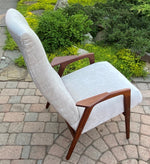 REFINISHED Danish Mid Century Modern Teak Lounge Chair NEW Upholstery, Perfect 6