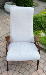 REFINISHED Danish Mid Century Modern Teak Lounge Chair NEW Upholstery, Perfect 9