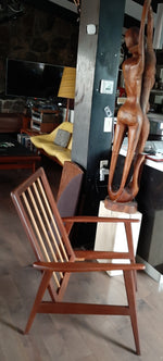 A pair of Danish MCM Solid Teak Lounge Chairs REFINISHED 5