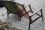 A pair of Danish MCM Solid Teak Lounge Chairs REFINISHED 8
