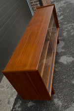REFINISHED Mid Century Modern Teak Bookcase Media TV Console 55