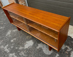 REFINISHED Mid Century Modern Teak Bookcase Media TV Console 55