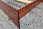 REFINISHED Mid Century Modern Teak Queen Bed w Floating Nightstands 5
