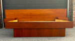 REFINISHED Mid Century Modern Teak Queen Bed w Nightstands & Tallboy 5