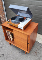 REFINISHED Mid Century Modern Teak Record Cabinet 3